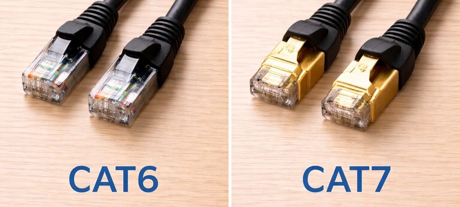 מה ההבדל בין כבל רשת CAT7 לCAT6