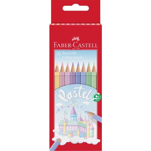 Faber Castell סט 12 עפרונות צבעוניים גווני פסטל