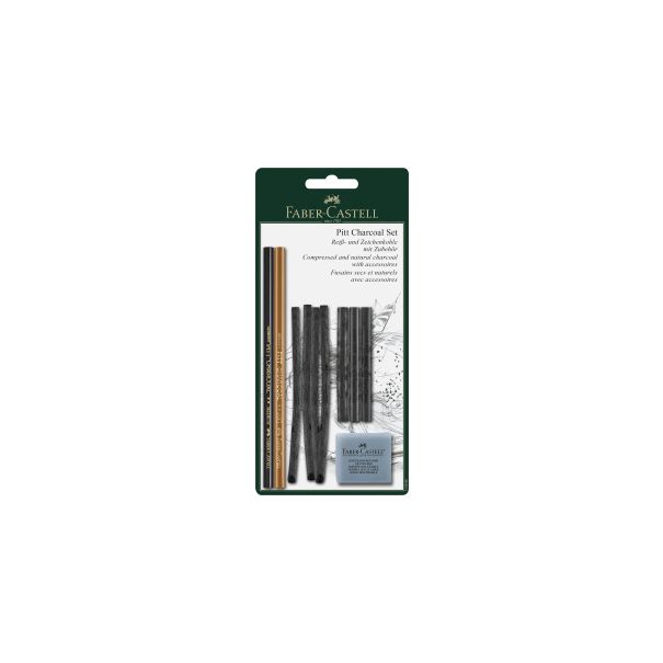 Faber Castell עפרונות פחם - סט משולב Pitt Charcoal BC