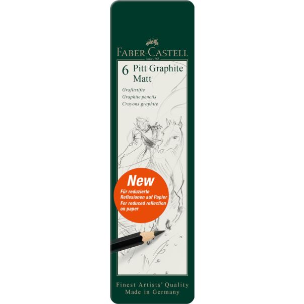 Faber Castell סט 6 עפרונות מט 2B-12B