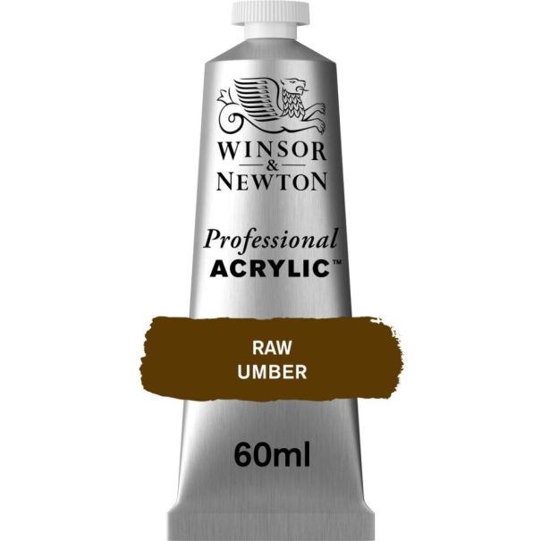 Winsor & Newton צבע אקריליק 60 מ"ל Professional גוון: Raw Umber