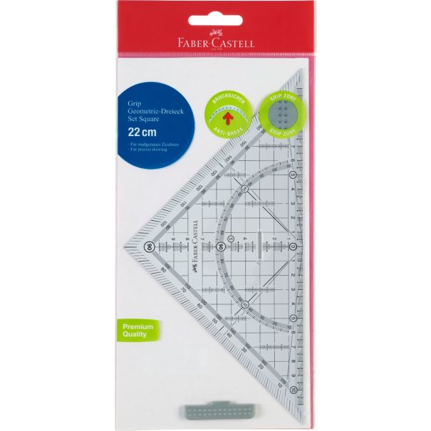 Faber Castell סרגל משולש 22 ס"מ + ידית