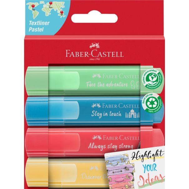 סט 4 מרקרים צבעי פסטל פרומו Faber Castell