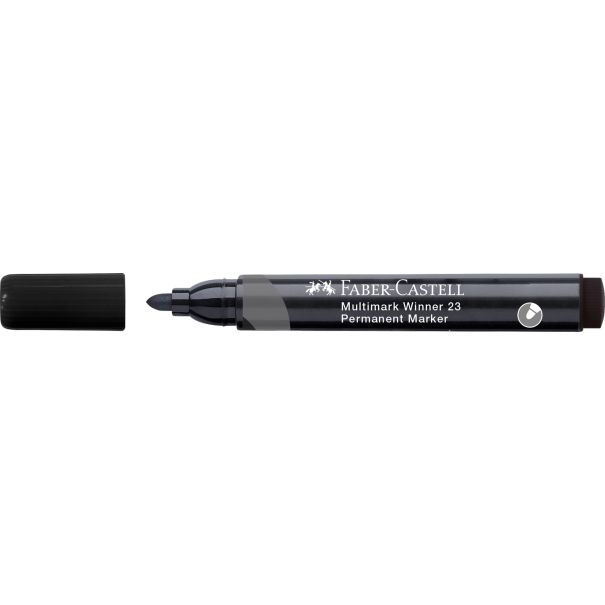 Faber Castell טוש פרמננט ראש עגול שחור Multimark Winner 23