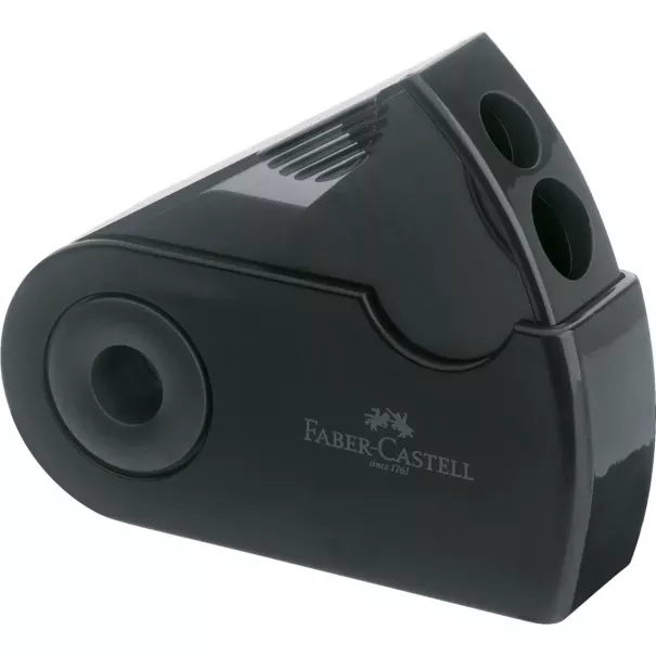 Faber Castell מחדד כפול מיכל שחור