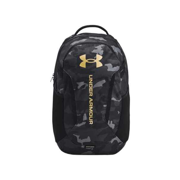 UA-תיק גב צבאי שחור זהב מטלי Hustle 6.0 Backpack