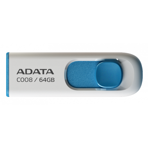 זיכרון נייד ADATA USB Flash Drive 64G
 לבן