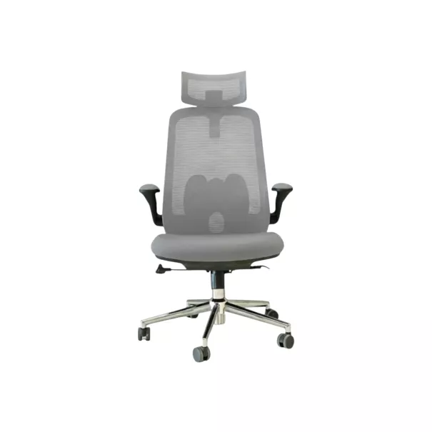 כיסא מנהלים כולל משענת ראש ד"ר גב  EDISON TOP אפור