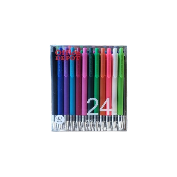עט קטיפה מארז 24  י"ח צבעים שונים office depot