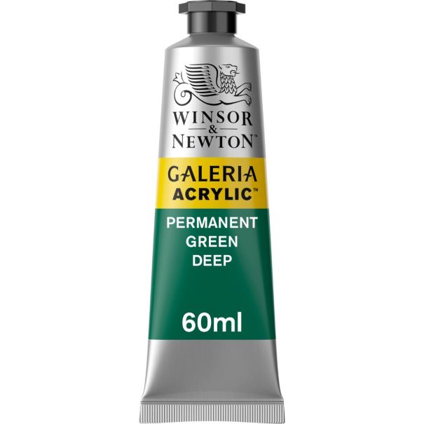Winsor & Newton צבע אקריליק - Galeria 60 מ"ל מס' גוון: Permanent Green deep