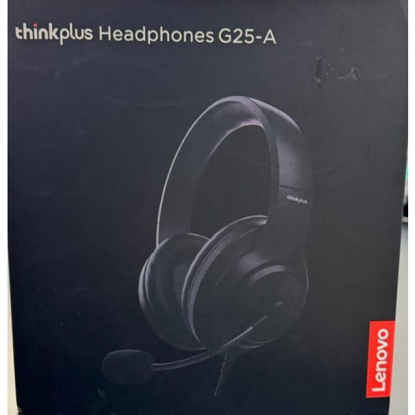 אוזניות קשת גיימינג חוטיות עם מיקרופון -G25A Lenovo בצבע שחור