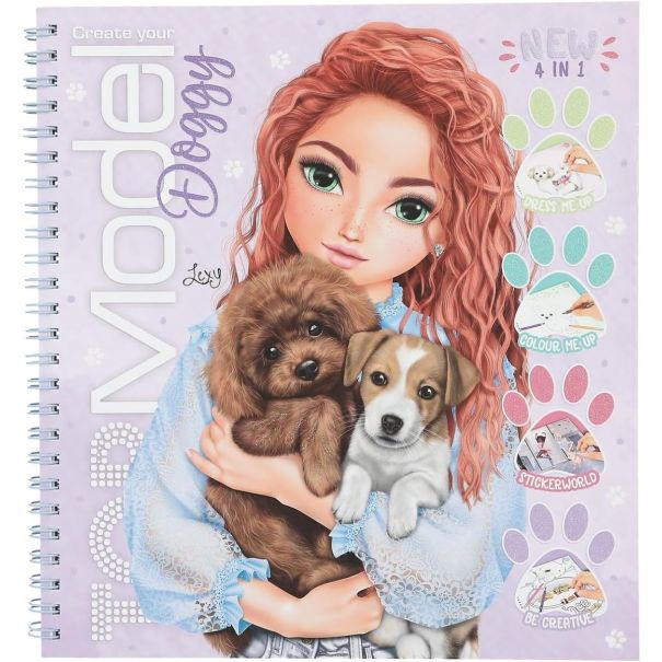 טופ מודל חוברת צביעה + מדבקות כלבים Dggy colouring (12)