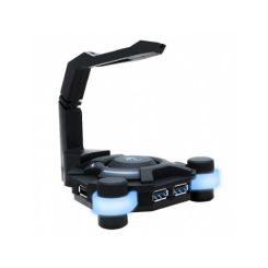 עכבר DRAGON CHORD MANGER+USBHUB כחול