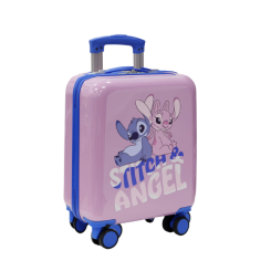 מזוודה טרולי "18 ורוד Turbo Stitch