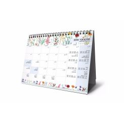 לוח שנה שולחני גדול פרחים 2026-27