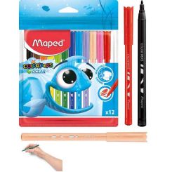 טוש רחיץ דק OCEAN חב-12 MAPED