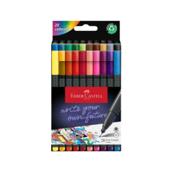 Faber Castell סט 20 טושים 0.4 Grip Finepen