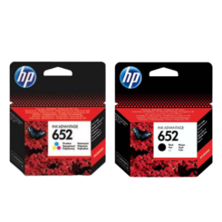 באנדל ראשי דיו 652 HP שחור + צבעוני