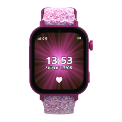 שעון חכם לילדים  KIDIWATCH  ורוד/לבן דגםG4 CHAT 2.1
