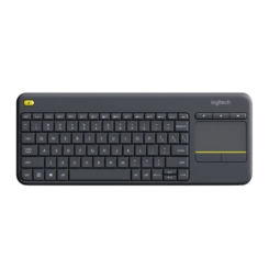 מקלדת אלחוטית Logitech Wireless Touch Keyboard K400 Plus Black