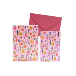 סט 10 כרטיסים ומעטפות במארז עם סגירה מגנטית מינה