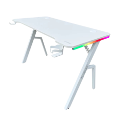 שולחן גיימינג DRAGON RGB דגם R אורך 120 ס"מ לבן