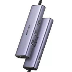 תחנת עגינה UGREEN REVODOK 1061 6 IN 1 USB-C To 3*USB 3.0 A+HDMI+RJ45+PD Converter אפור