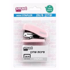 שדכן מיני 26/6 +סיכות פסטל ורוד סמארט