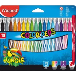 סט 18 טוש רחיץ MAPED JUNGLE