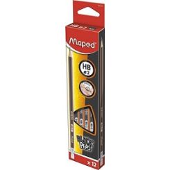 עפרונות אורטופדיים + מחק HB חב-12 MAPED