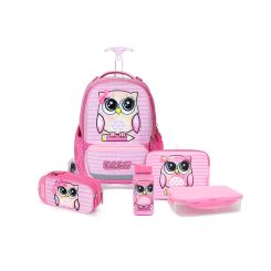 סט המארז המושלם X-FIX ורוד Schoolbag Owl