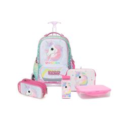 סט המארז המושלם X-FIX ורוד Schoolbag Unicorn