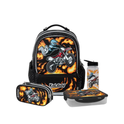 סט כיתה א- שחור Schoolbag Motorcycle XFIX