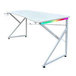 שולחן גיימינג DRAGON RGB דגם K אורך 150 ס"מ לבן