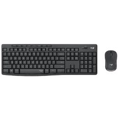 סט מקלדת ועכבר אלחוטי Logitech Combo MK-295 אפור