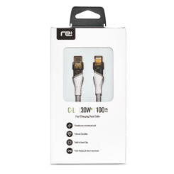 RE כבל סנכרון וטעינה איכותי 100W Type-C -Type-C באורך 1 מטר