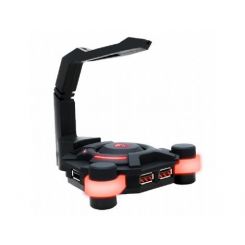 עכבר DRAGON CHORD MANGER+USBHUB אדום