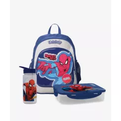 כחול כהה/אפור Spiderman מארז סט תיק נועם
