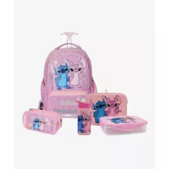 ורוד T.Schoolbag Stitch Couple סט המארז המושלם