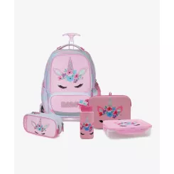 ורוד T.Schoolbag Unicorn Quilt סט המארז המושלם