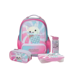 סט כיתה א- ורוד Schoolbag Ice Cream XFIX