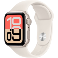 APPLE שעון חכם Apple Watch SE 3 GPS 40mm אלומיניום Starlight עם רצועת Sport Starlight S/M