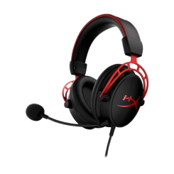 אוזניות גיימינג שחור אדום HyperX  Cloud Alpha