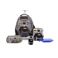 סט שחור/אפור SchoolBag T Batman
