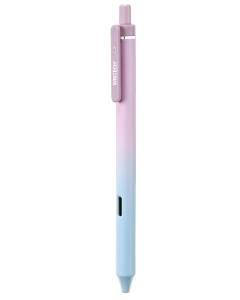 WRITECH עט ג'ל עם לחצן כחול/ורוד  - 0.5 שחור