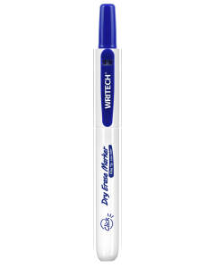 WRITECH טוש ללוח מחיק עם לחצן - כחול