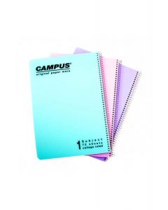 מחברת ספירל  CAMPUS A4 נושא 1 משובץ פסטל חב-3