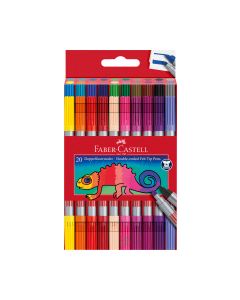 Faber Castell סט 20 טושים דו-צדדיים סדרה אדומה