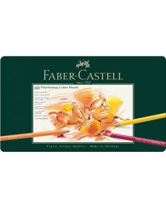 Faber Castell סט 60 עפרונות צבעוניים Polychromos קופסת מתכת