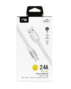 RE  כבל סנכרון  2.4A    עבור  USB-Type-C באורך  1  מטר